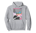 Digital Ramen Bowl Kanagawa Wave Hoodie - Minimalist Print Men Women - T-Shirt, Sweatshirt, Hoodie