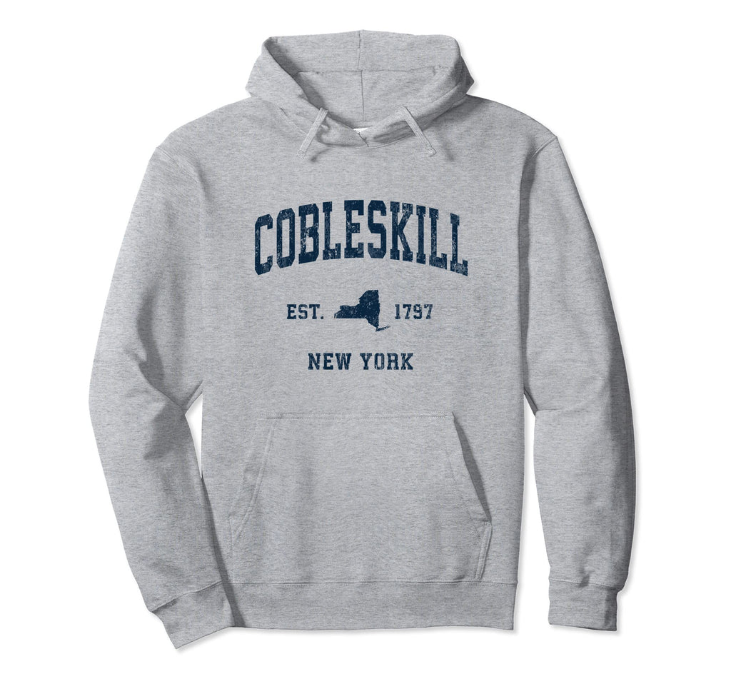 Cobleskill New York Ny Athletic Navy Hoodie - Graphic Print Men Women - T-Shirt, Sweatshirt, Hoodie