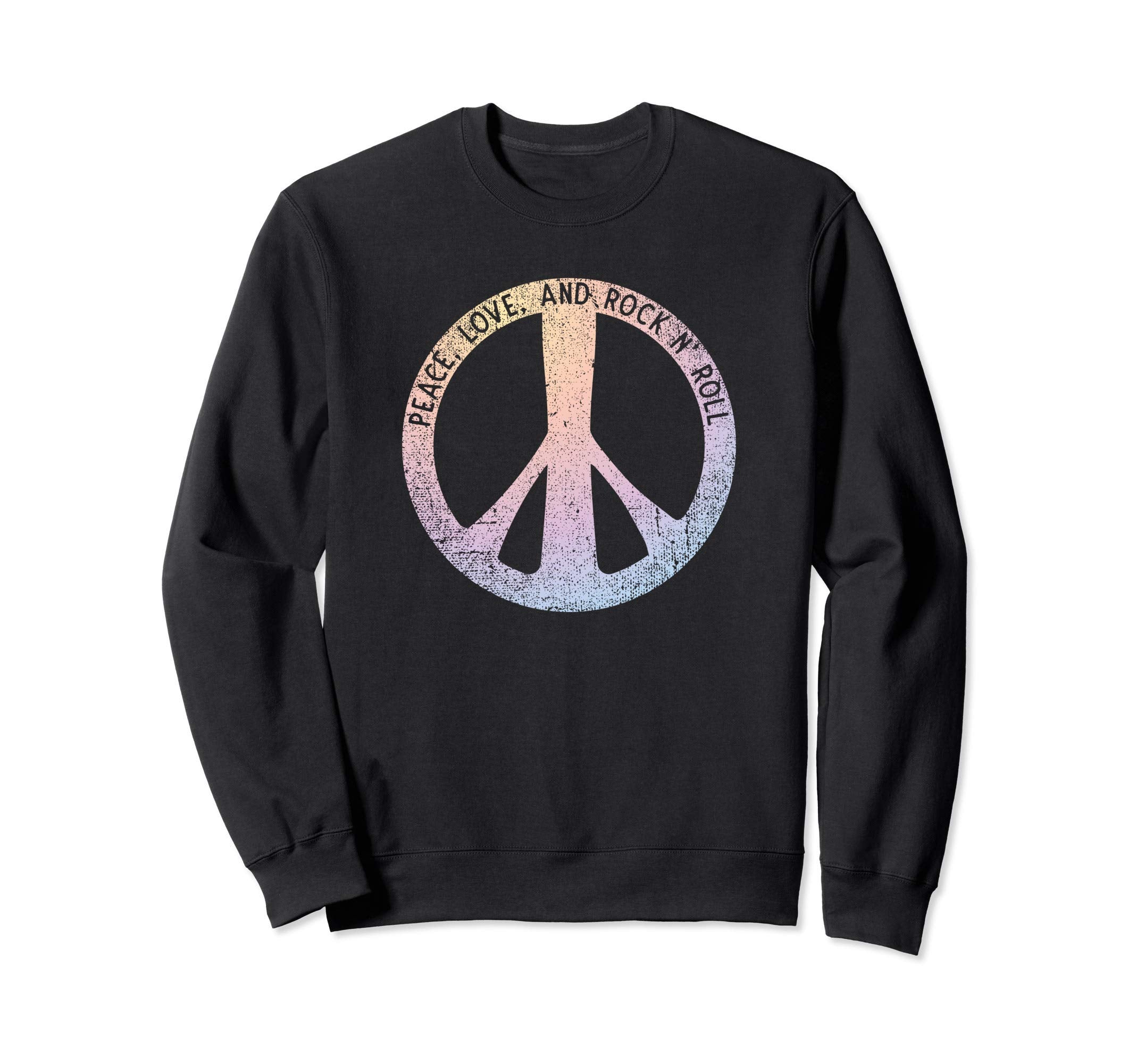 Peace Love And Rock And Roll Womens Sweatshirt - Custom Art Print Unisex - T-Shirt, Sweatshirt, Hoodie
