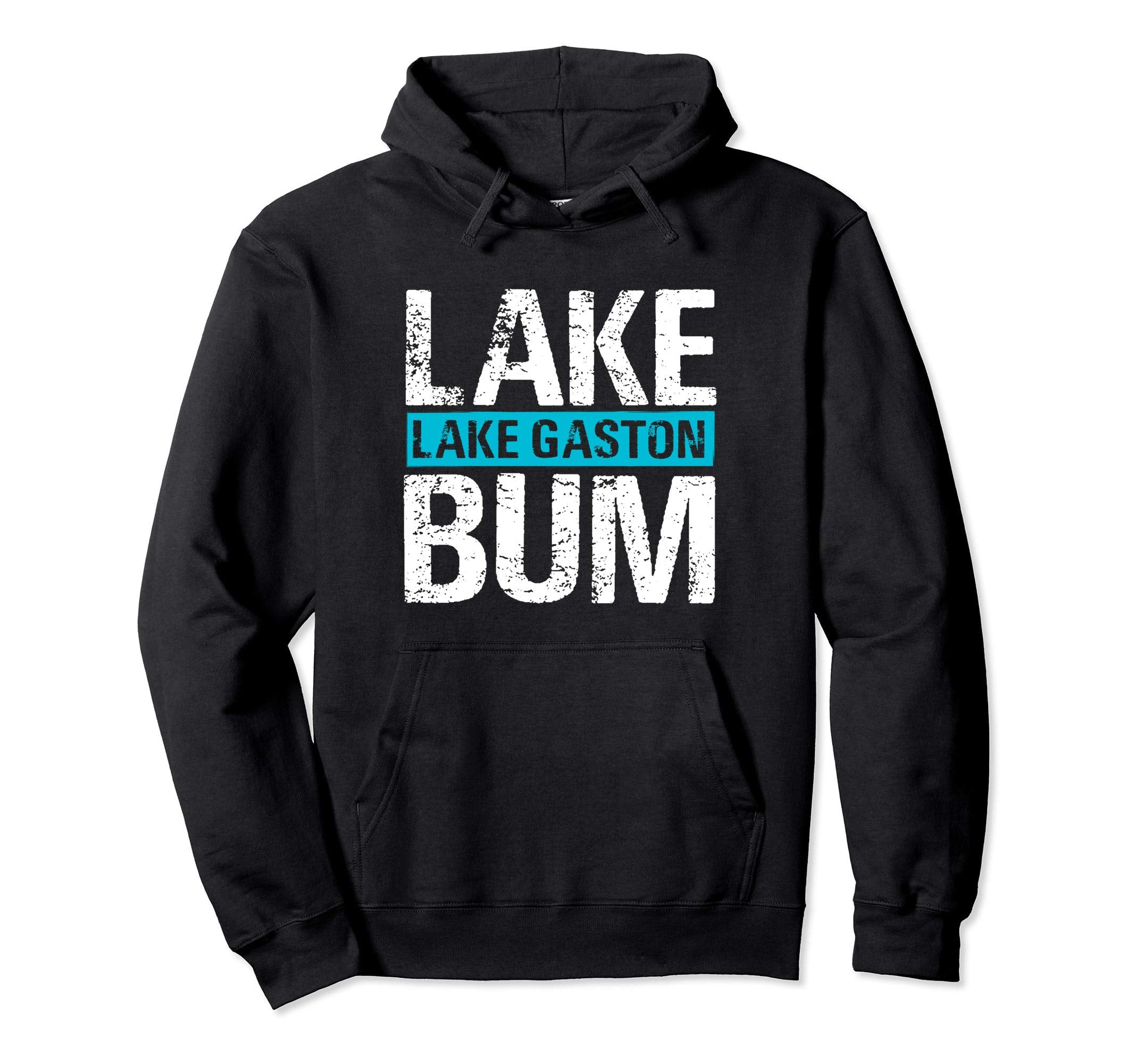 Lake Gaston Lake Bum Distressed Hoodie - Aesthetic Graphic Unisex - T-Shirt, Sweatshirt, Hoodie