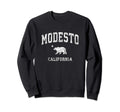 Modesto California Ca Distressed Sweatshirt - Minimalist Print for Adults - T-Shirt, Sweatshirt, Hoodie