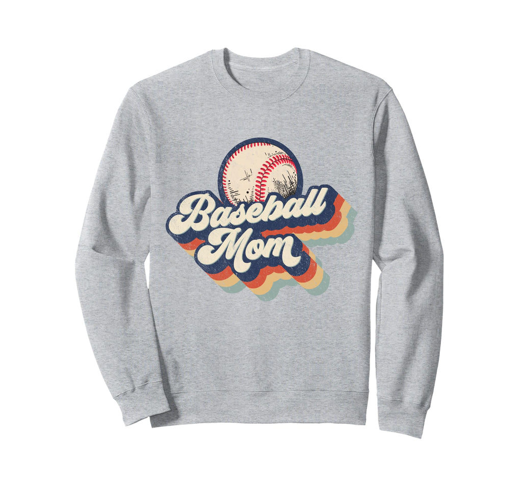 Baseball Mom Sweatshirt - Casual Everyday Wear Men Women - T-Shirt, Sweatshirt, Hoodie