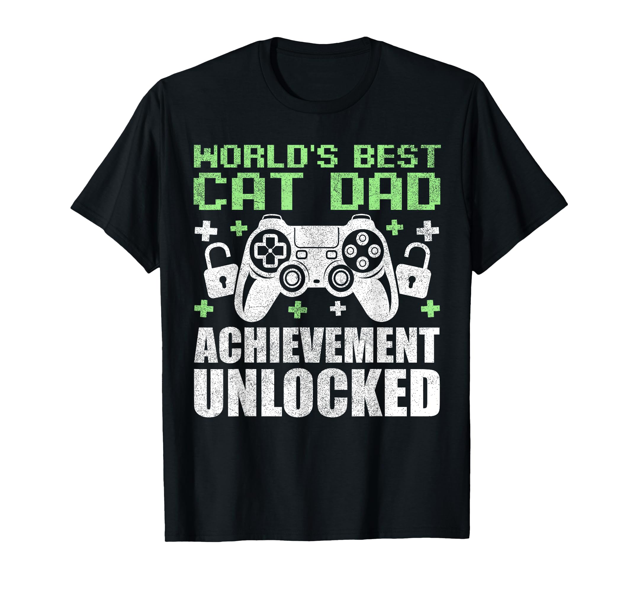 Gamer Cat Dad Best Cat Dad Ever T-Shirt - Casual Everyday Wear Unisex - T-Shirt, Sweatshirt, Hoodie