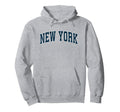 New York Varsity Sports Navy Text Hoodie - Aesthetic Graphic for Adults - T-Shirt, Sweatshirt, Hoodie