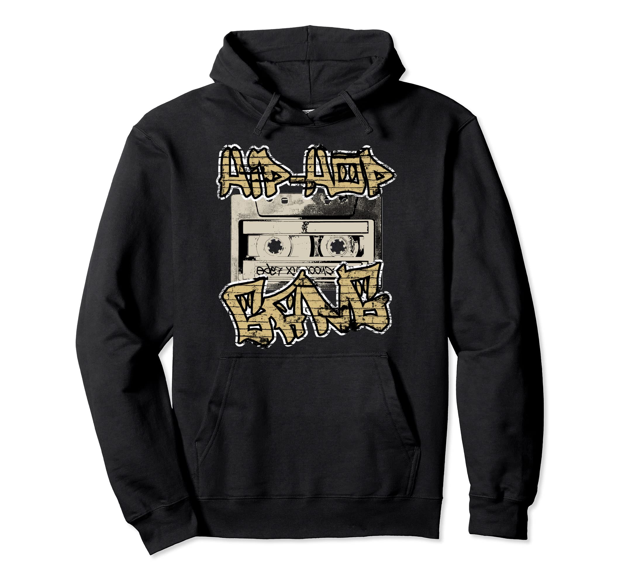 Hip Hop Graffiti Gear Cassette Old Hoodie - Aesthetic Graphic for Adults - T-Shirt, Sweatshirt, Hoodie