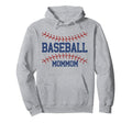 Baseball Mommom Family Matching Hoodie - Fun Novelty Design for Adults - T-Shirt, Sweatshirt, Hoodie