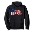 America Betsy Ross Flag 1776 Hoodie - Streetwear Style for Adults - T-Shirt, Sweatshirt, Hoodie
