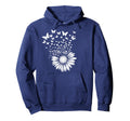 Floral Boho Butterfly Daisy Flower Hoodie - Custom Art Print Unisex - T-Shirt, Sweatshirt, Hoodie