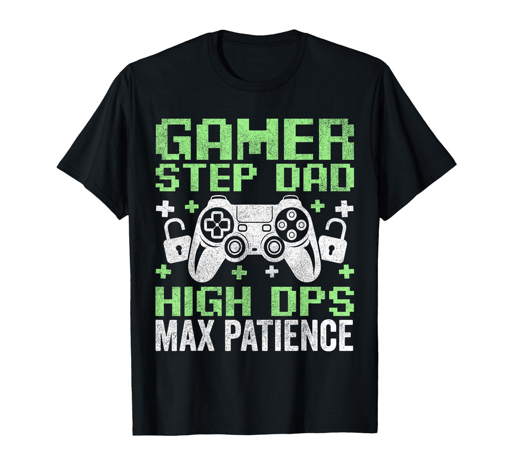 Gamer Stepdad Fathers Day Step Dad High T-Shirt - Minimalist Print Unisex - T-Shirt, Sweatshirt, Hoodie