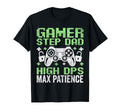 Gamer Stepdad Fathers Day Step Dad High T-Shirt - Minimalist Print Unisex - T-Shirt, Sweatshirt, Hoodie