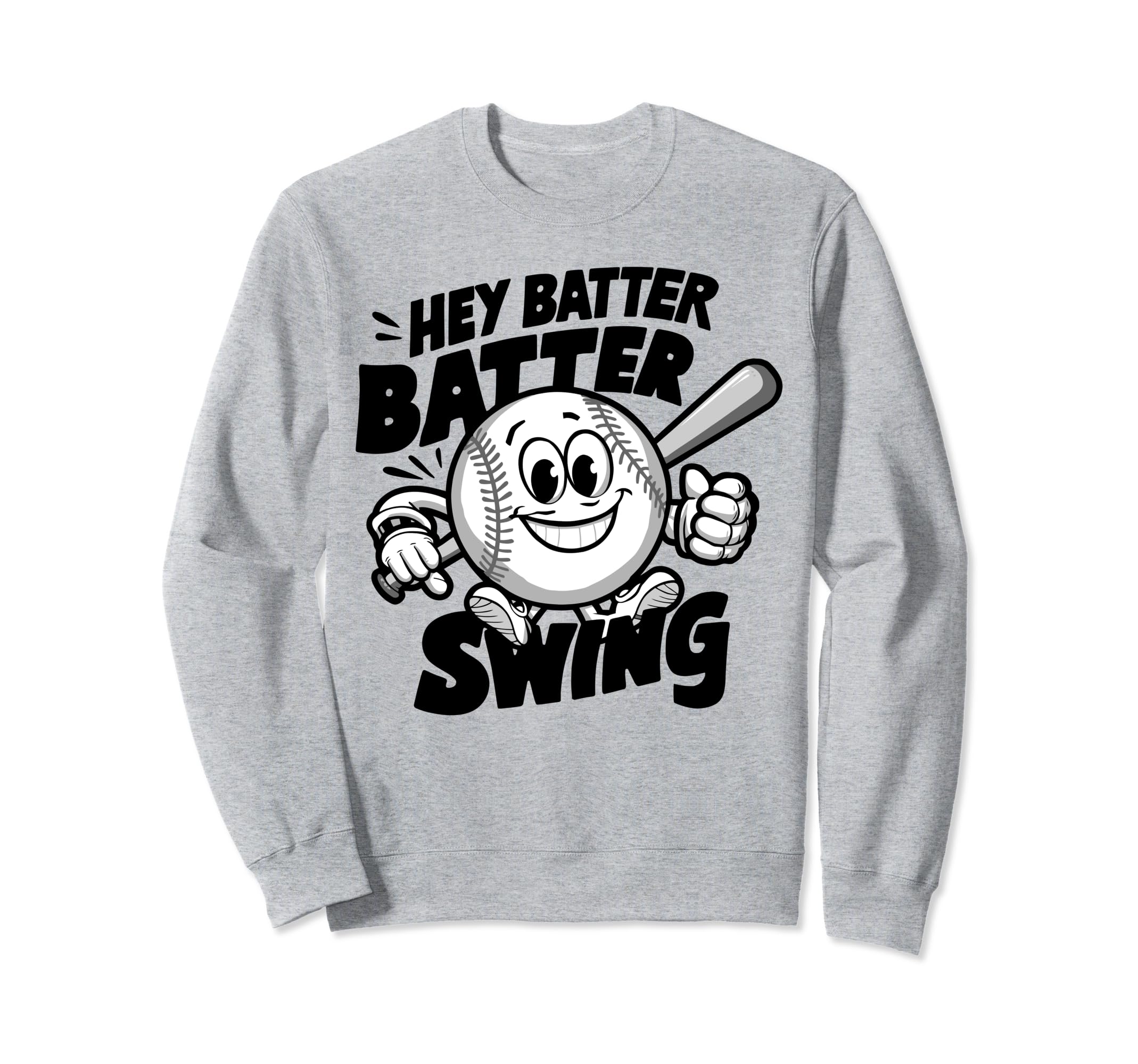 Hey Batter Batter Swing Baseball Sweatshirt - Unique Graphic for Adults - T-Shirt, Sweatshirt, Hoodie