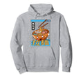Ramen Noodles Bowl Kawaii Grid Hoodie - Fun Novelty Design for Adults - T-Shirt, Sweatshirt, Hoodie