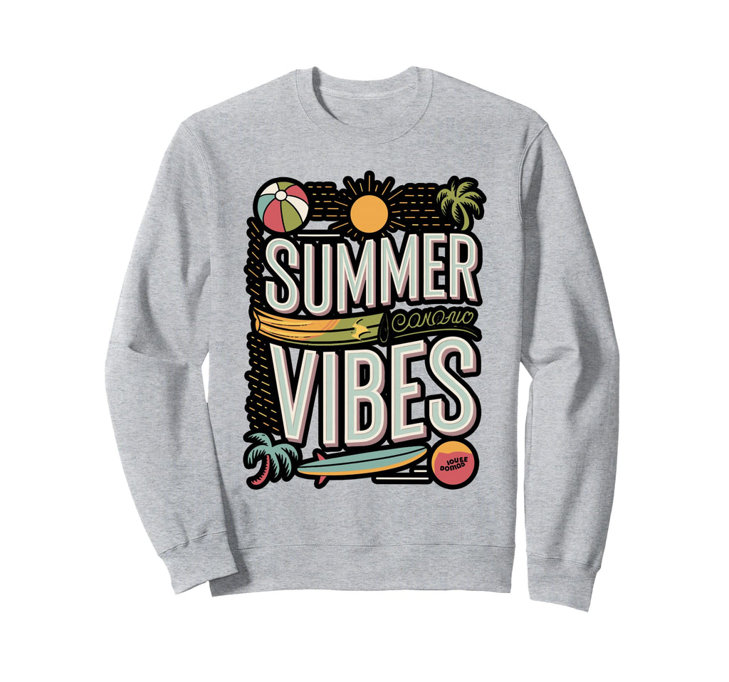 Summer Vibes Flower Power Sweatshirt - Fun Novelty Design for Adults - T-Shirt, Sweatshirt, Hoodie