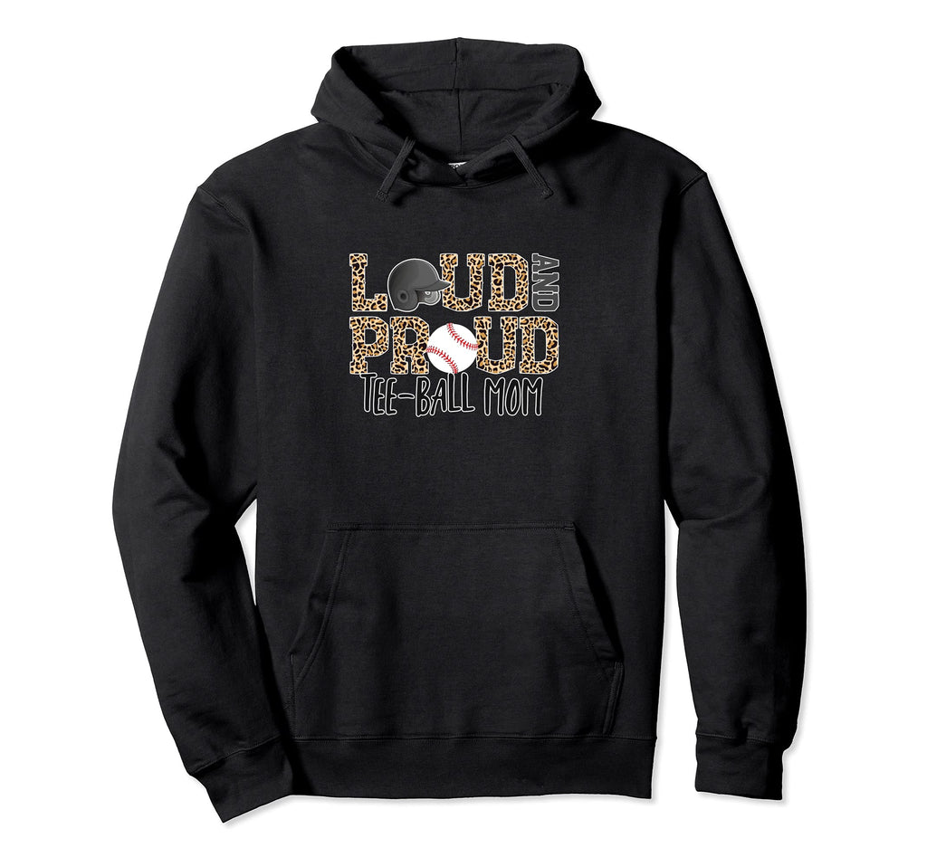 Teeball Mom Leopard Baseball Tball Mothers Hoodie - Unique Graphic Unisex - T-Shirt, Sweatshirt, Hoodie
