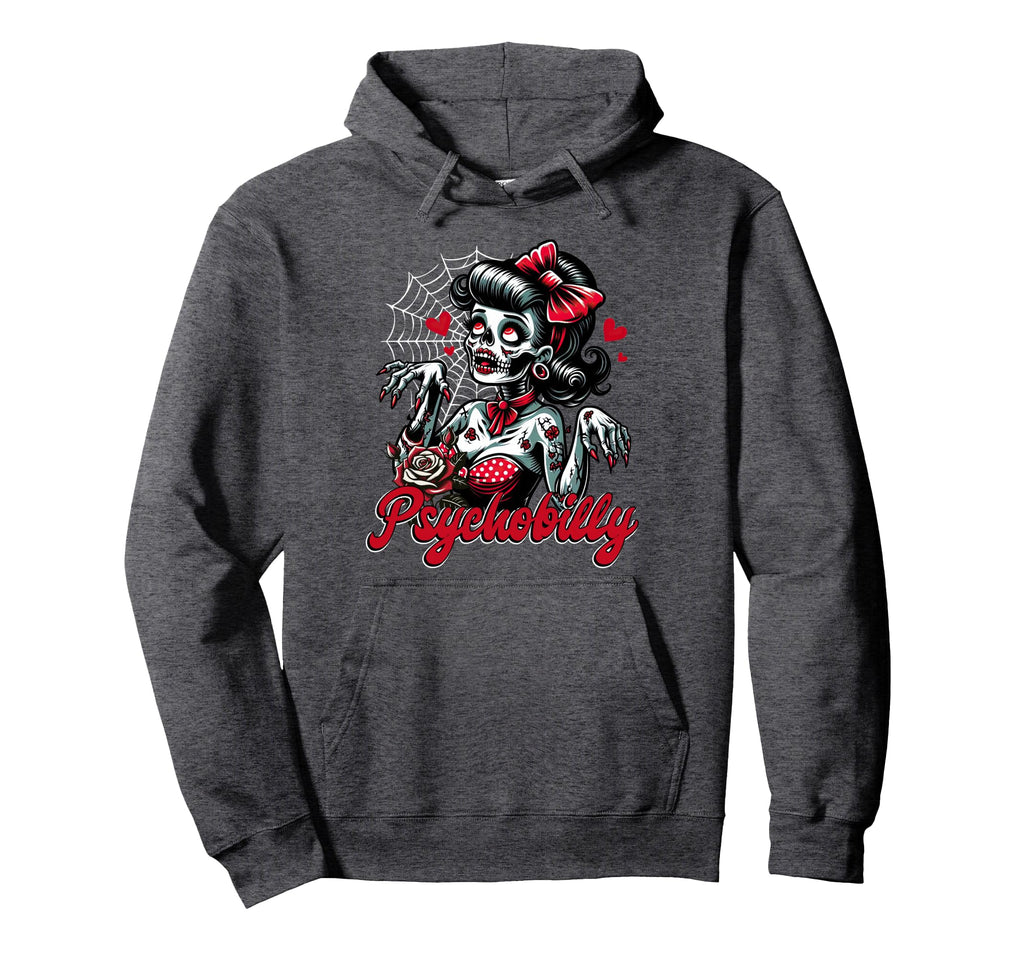 Kawaii Horror Zombie Rockabilly Pin Up Hoodie - Novelty Apparel Unisex - T-Shirt, Sweatshirt, Hoodie