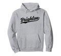 Brighton England Cursive 1970S Swoosh Hoodie - Trendy Graphic for Adults - T-Shirt, Sweatshirt, Hoodie