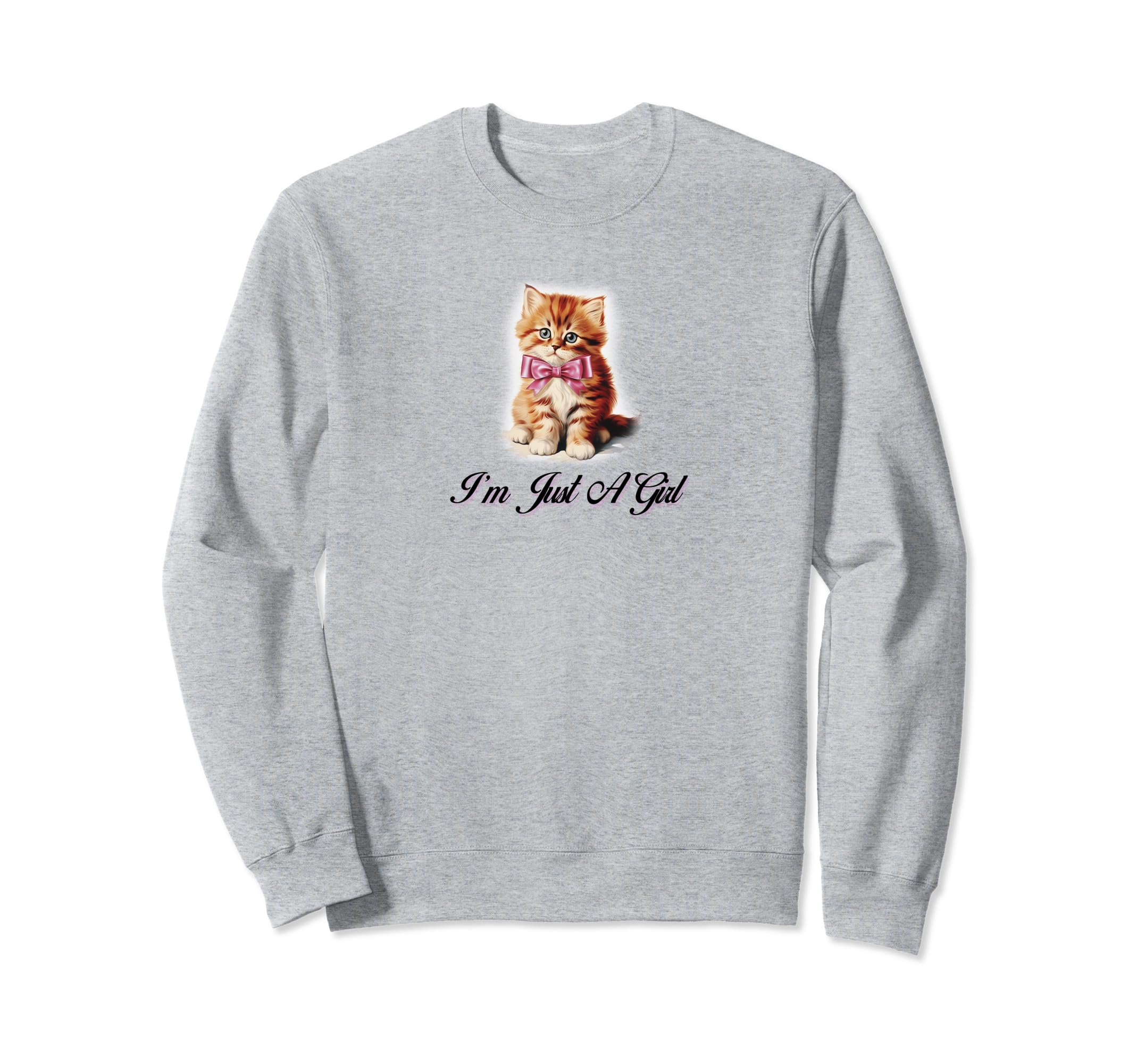 Im Just Coquette Cat Ribbon Sweatshirt - Aesthetic Graphic Men Women - T-Shirt, Sweatshirt, Hoodie