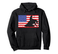 Distressed Reining Horse Usa American Hoodie - Minimalist Print Unisex - T-Shirt, Sweatshirt, Hoodie