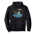 Fly Fishing Sunset Distressed Hoodie - Streetwear Style Men Women - T-Shirt, Sweatshirt, Hoodie