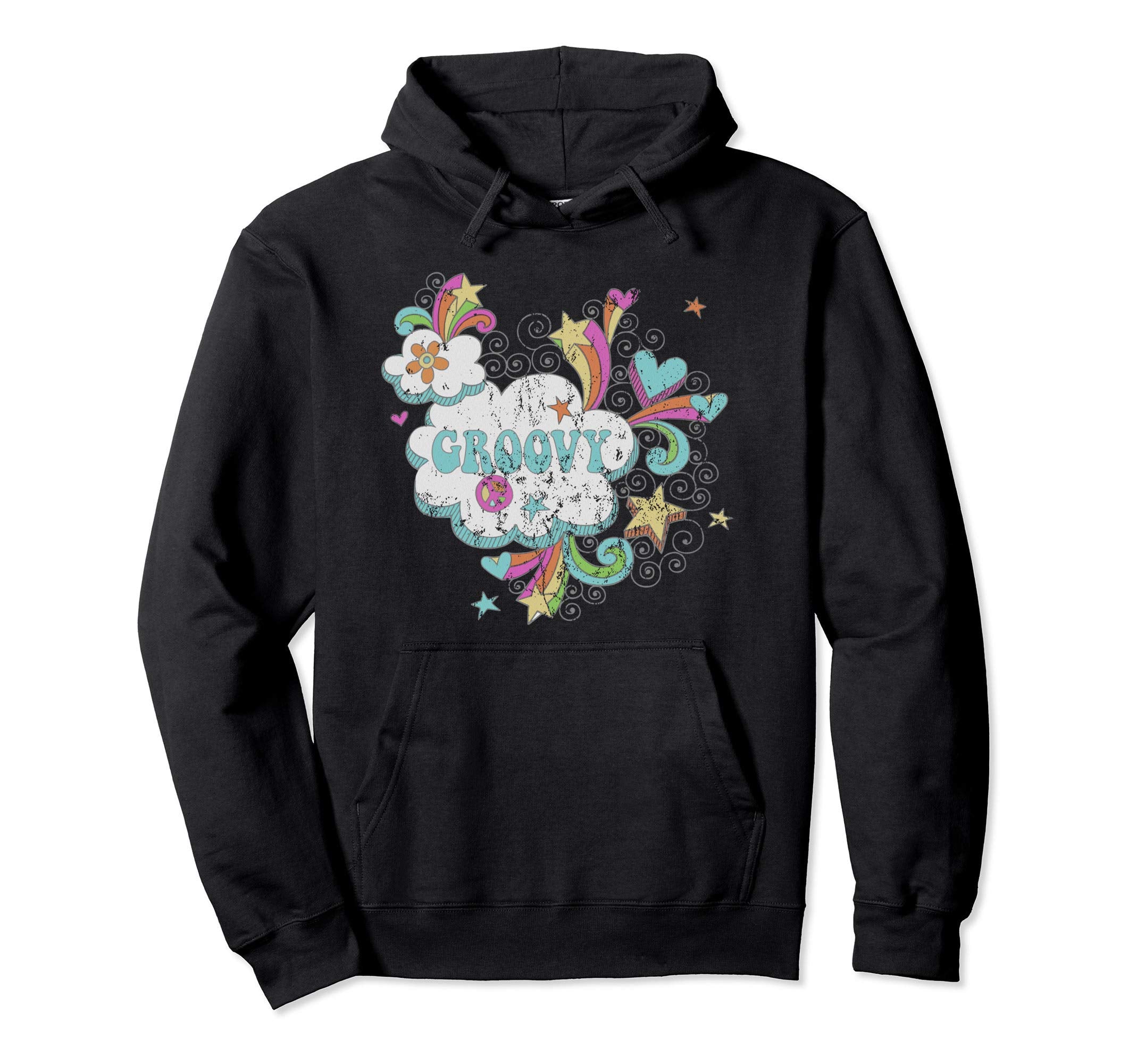Groovy 70S Fun Hoodie - Minimalist Print for Adults - T-Shirt, Sweatshirt, Hoodie