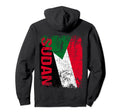 Sudan Flag Distressed Sudan Hoodie - Novelty Apparel Unisex - T-Shirt, Sweatshirt, Hoodie