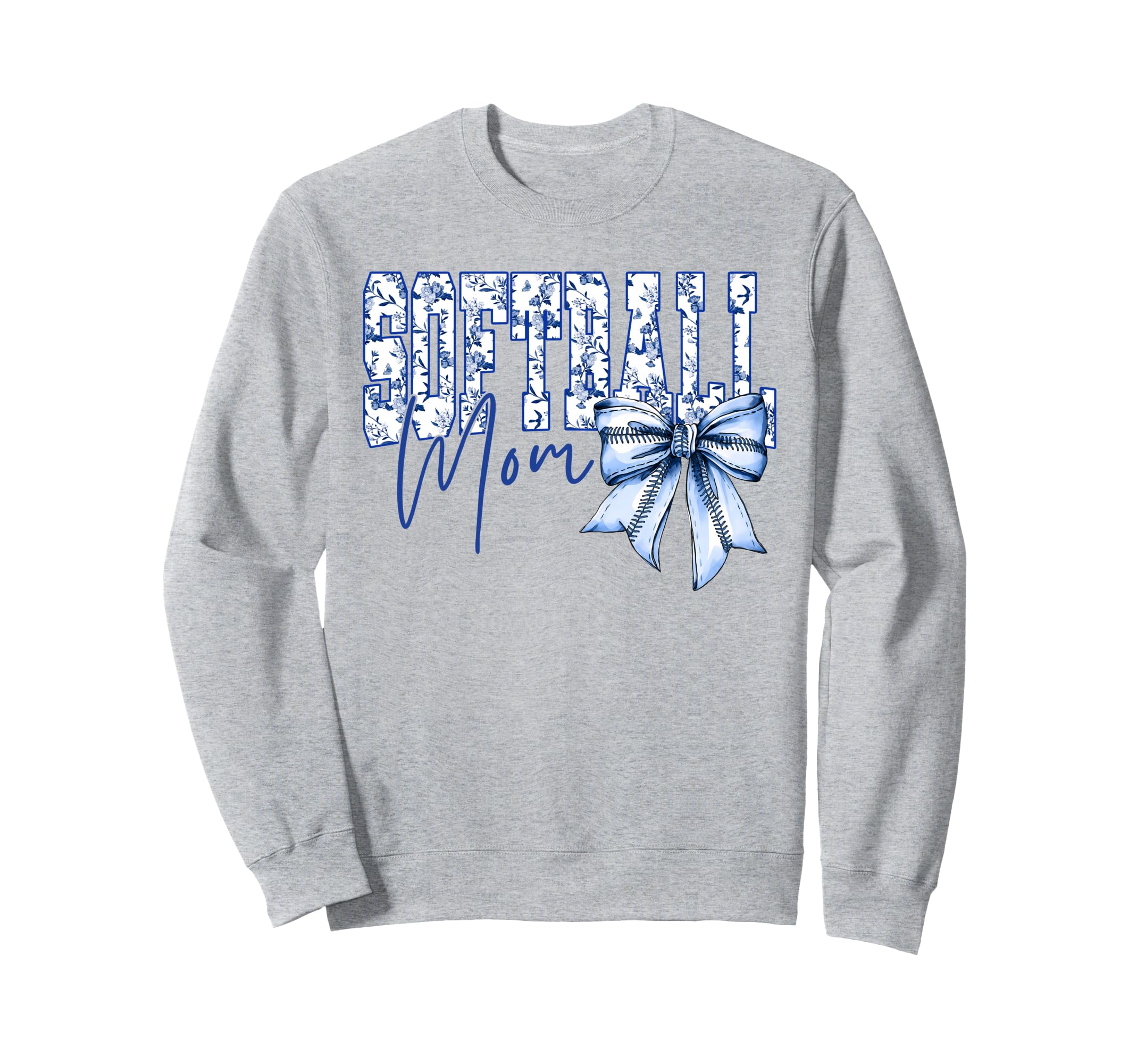 Floral Toile Blue Watercolor Coquette Sweatshirt - Streetwear Style Unisex - T-Shirt, Sweatshirt, Hoodie