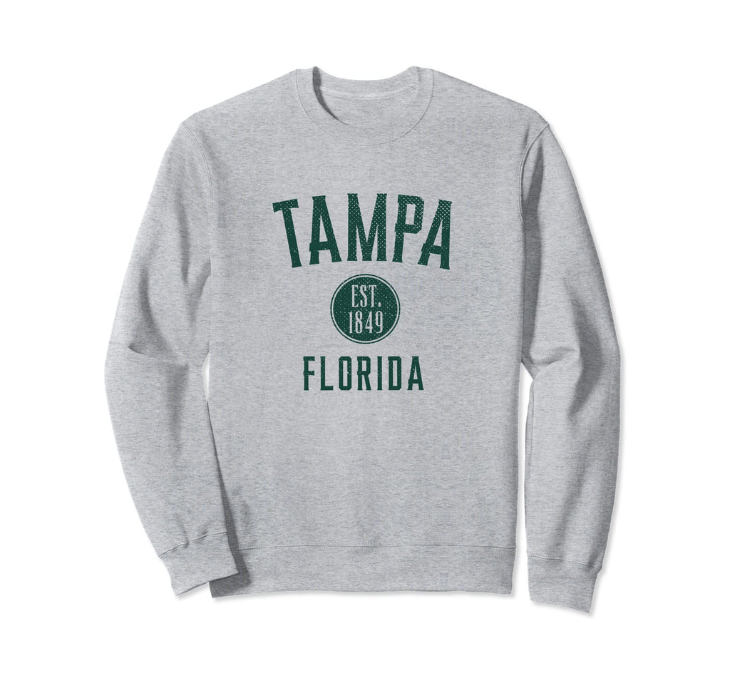 Tampa Florida Varsity Distressed Sweatshirt - Graphic Print Men Women - T-Shirt, Sweatshirt, Hoodie