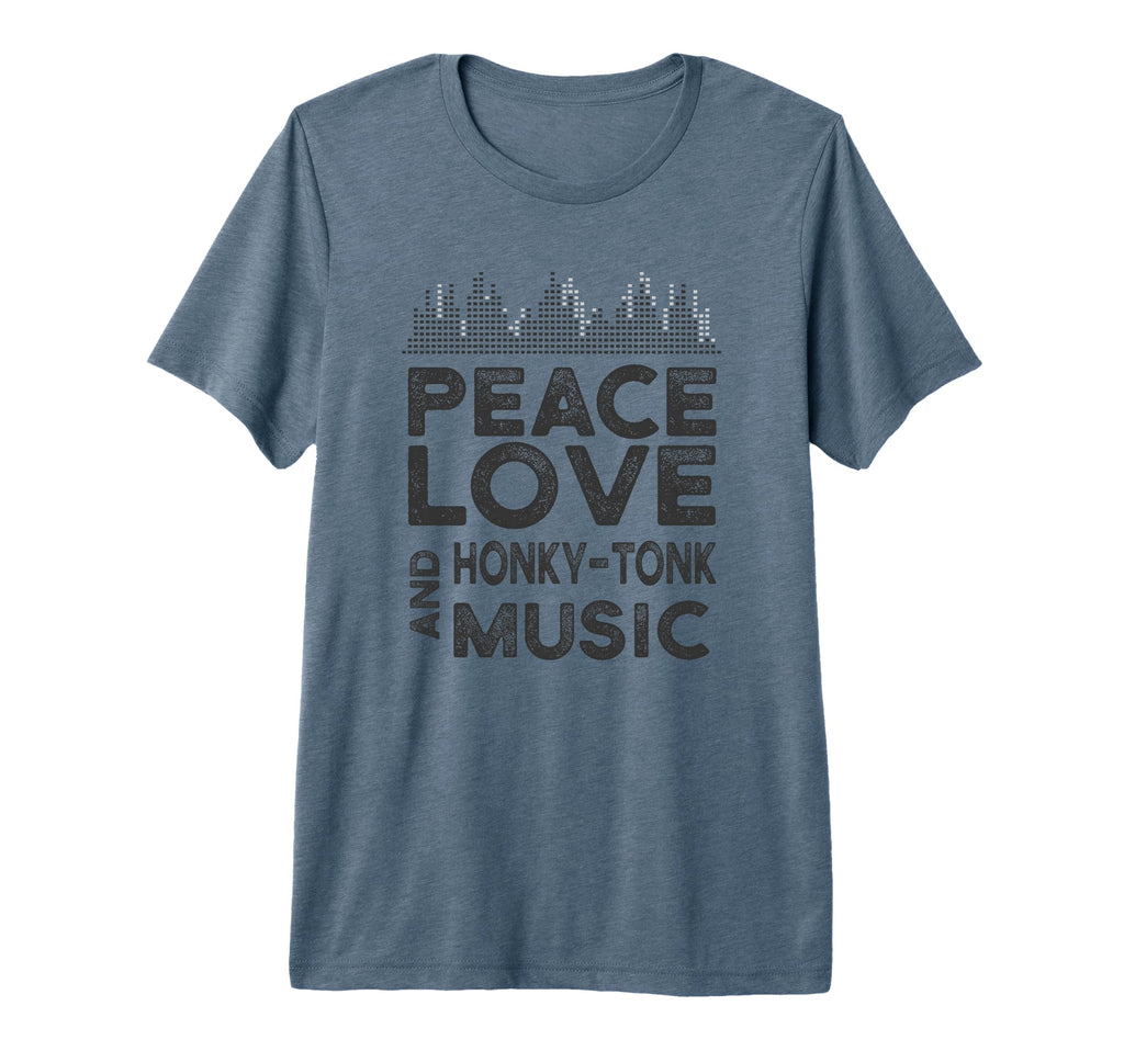 Peace Love And Honky Tonk Music Gear T-Shirt - Trendy Graphic Men Women - T-Shirt, Sweatshirt, Hoodie