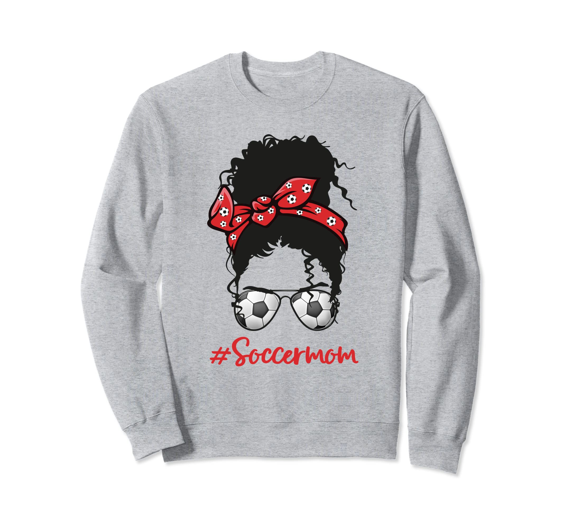 Black Soccer Mom Life Proud Sweatshirt - Casual Everyday Wear Unisex - T-Shirt, Sweatshirt, Hoodie