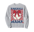 Baseball Mama Coquette Bow Game Day Sweatshirt - Trendy Graphic Unisex - T-Shirt, Sweatshirt, Hoodie