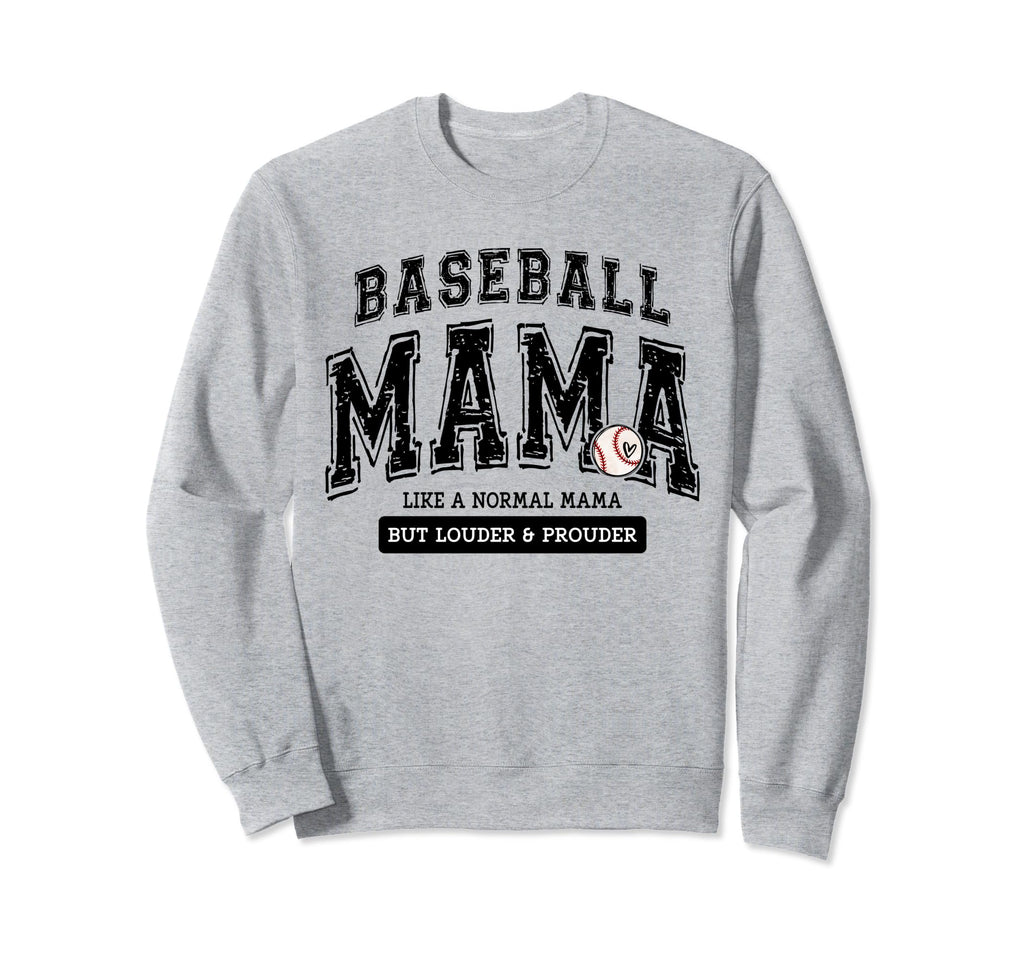 Baseball Mama Varsity Like Normal Mom Sweatshirt - Custom Art Print Unisex - T-Shirt, Sweatshirt, Hoodie