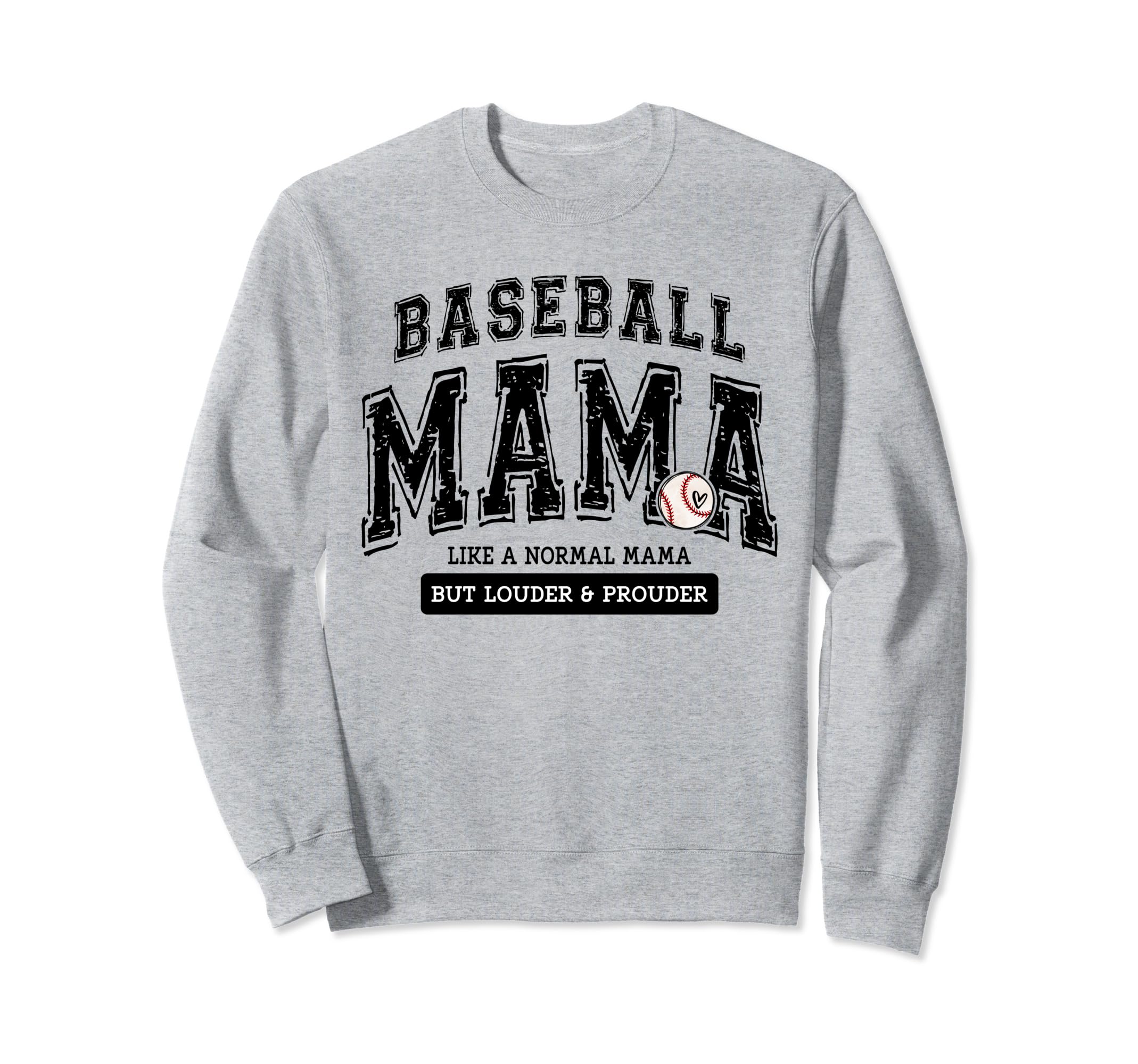 Baseball Mama Varsity Like Normal Mom Sweatshirt - Custom Art Print Unisex - T-Shirt, Sweatshirt, Hoodie