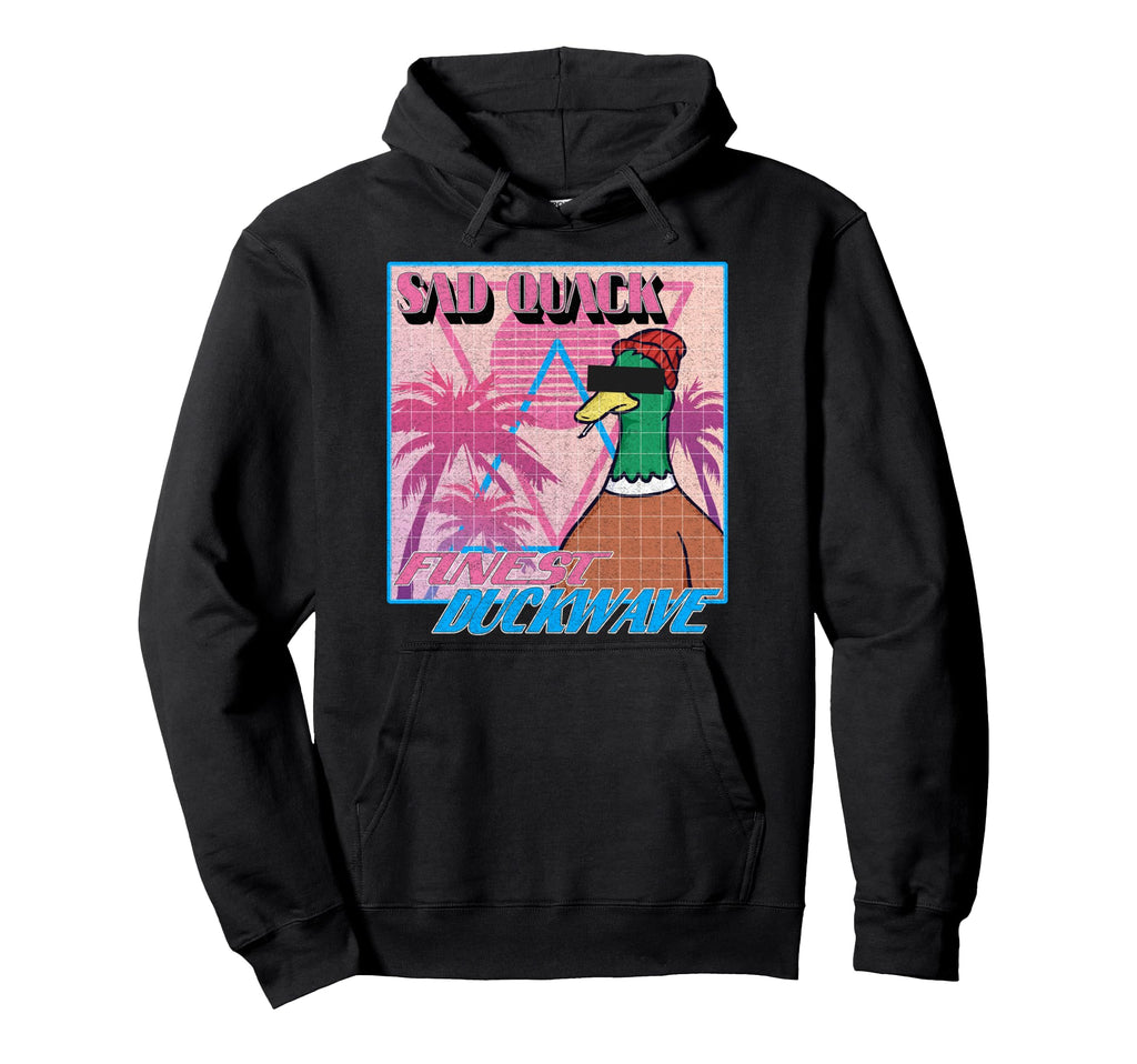 Vaporwave Aesthetic 90S Sad Quack Duck Hoodie - Graphic Print for Adults - T-Shirt, Sweatshirt, Hoodie