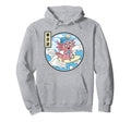 Gaming Axolotl Surfing Japanese Wave Hoodie - Novelty Apparel for Adults - T-Shirt, Sweatshirt, Hoodie