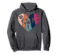 Peace Sign Heart 70S Boho Peace Hippie Hoodie - Novelty Apparel for Adults - T-Shirt, Sweatshirt, Hoodie