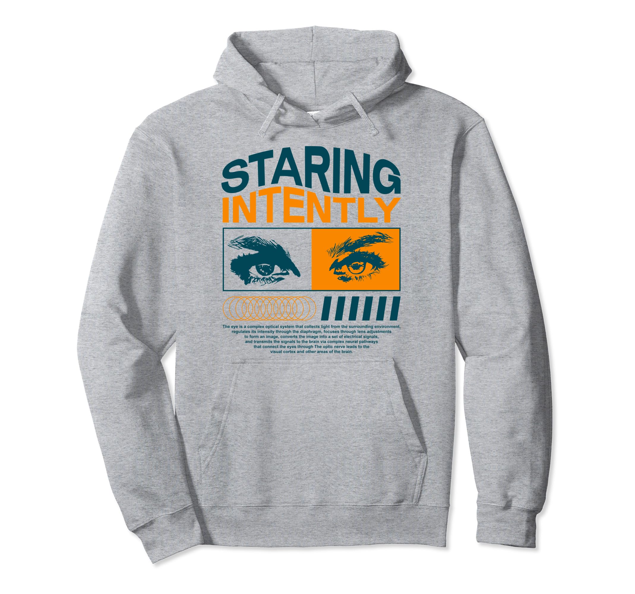 Staring Intently Y2K Aesthetic Hoodie - Casual Everyday Wear for Adults - T-Shirt, Sweatshirt, Hoodie
