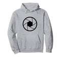 Minimalist Camera Shutter Simple Hoodie - Fun Novelty Design Men Women - T-Shirt, Sweatshirt, Hoodie