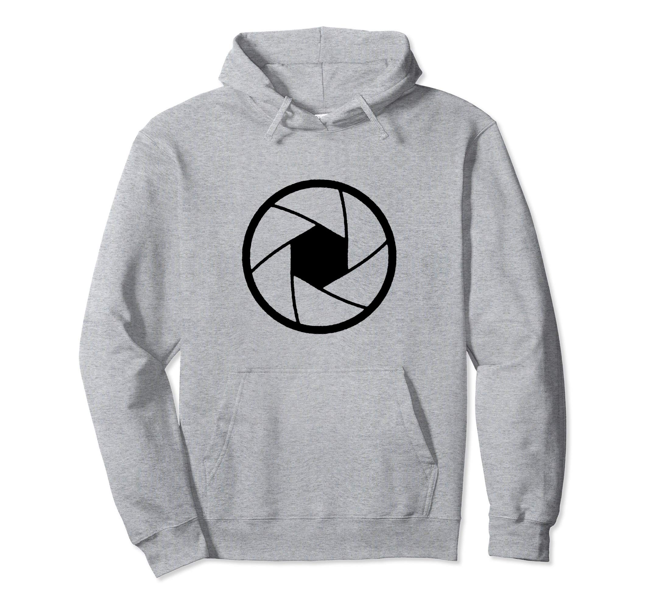Minimalist Camera Shutter Simple Hoodie - Fun Novelty Design Men Women - T-Shirt, Sweatshirt, Hoodie