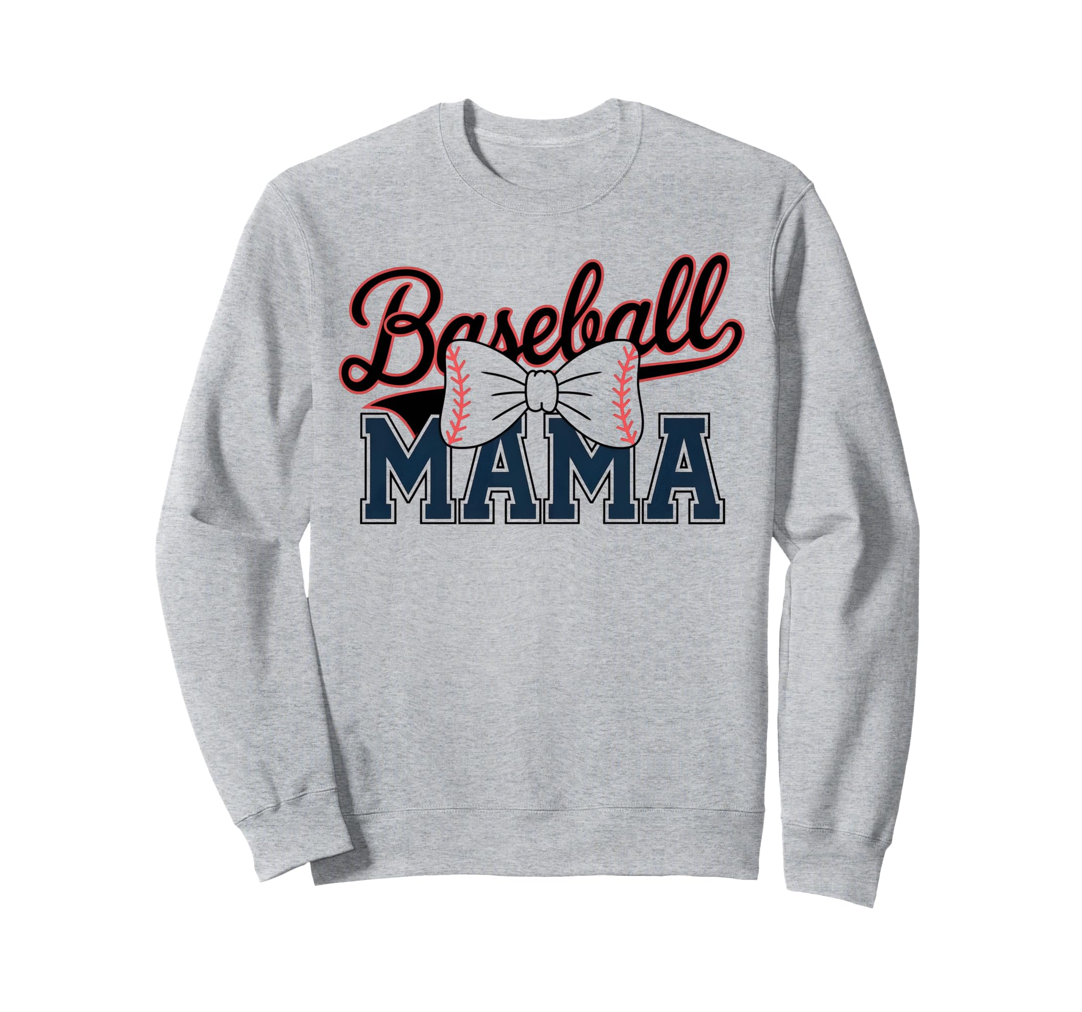 Baseball Mama Coquette Bow Baseball Mom Sweatshirt - Trendy Graphic Unisex - T-Shirt, Sweatshirt, Hoodie