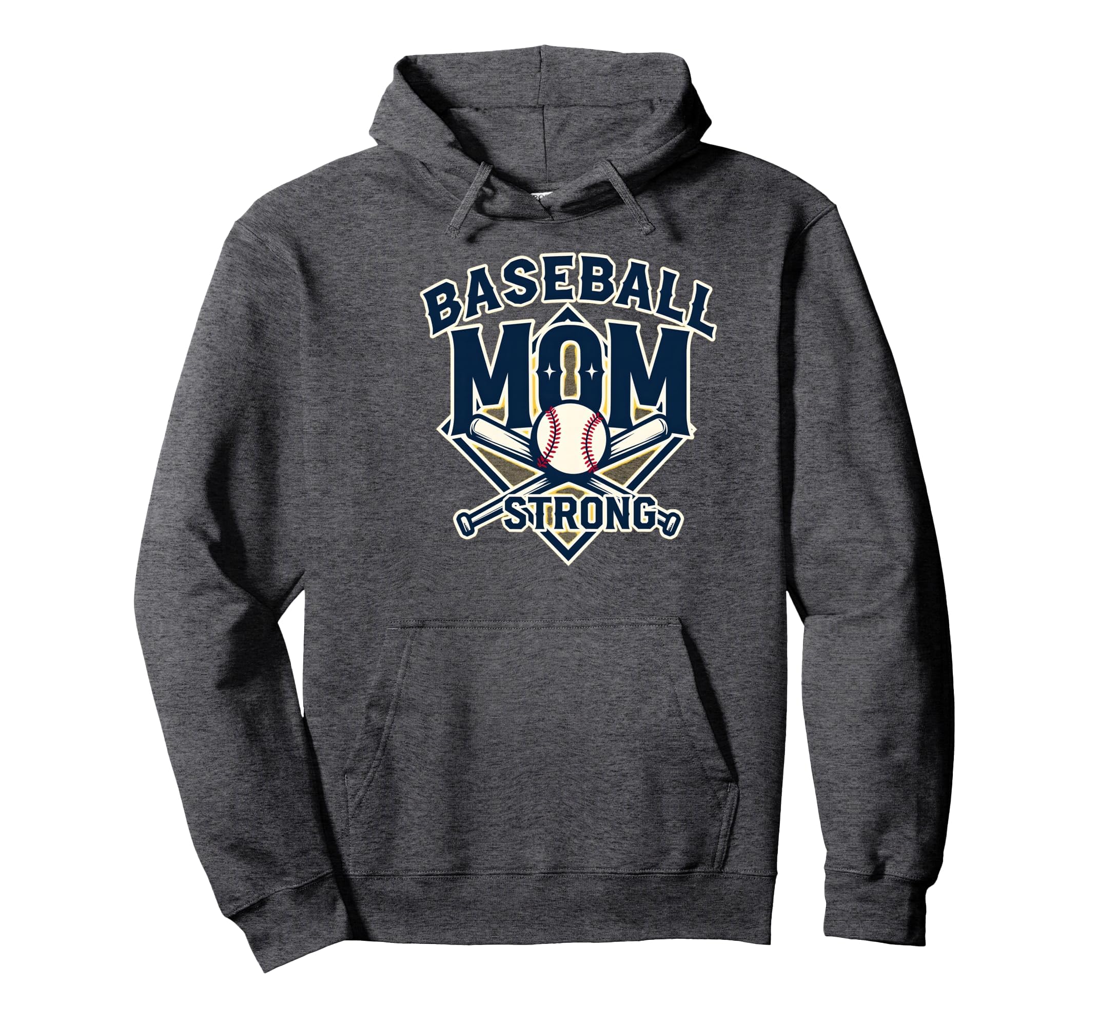 Baseball Mom Strong Hoodie - Unique Graphic for Adults - T-Shirt, Sweatshirt, Hoodie