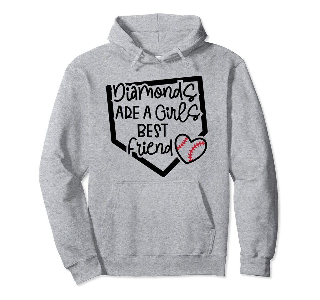Diamonds Are Best Friend Baseball Hoodie - Fun Novelty Design Unisex - T-Shirt, Sweatshirt, Hoodie