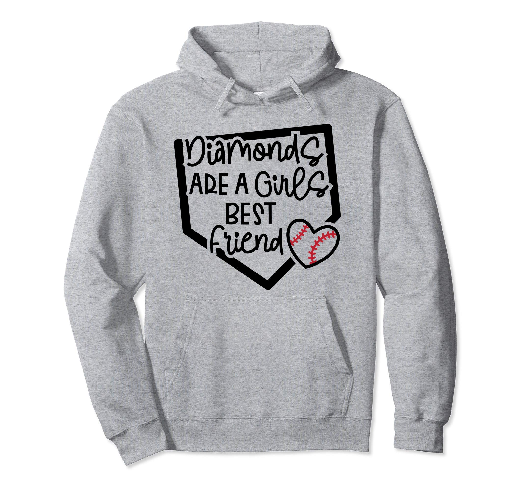 Diamonds Are Best Friend Baseball Hoodie - Fun Novelty Design Unisex - T-Shirt, Sweatshirt, Hoodie