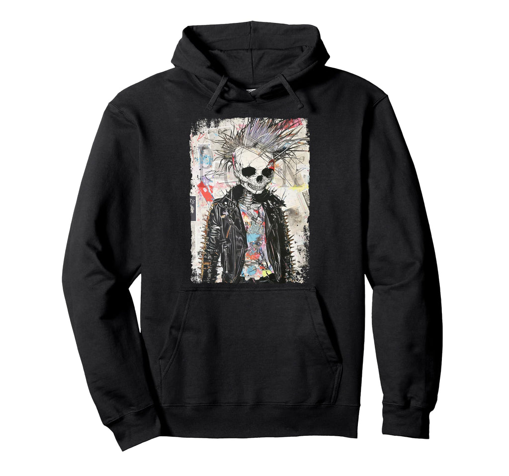 Aesthetic Streetwear Skull Hoodie - Minimalist Print for Adults - T-Shirt, Sweatshirt, Hoodie
