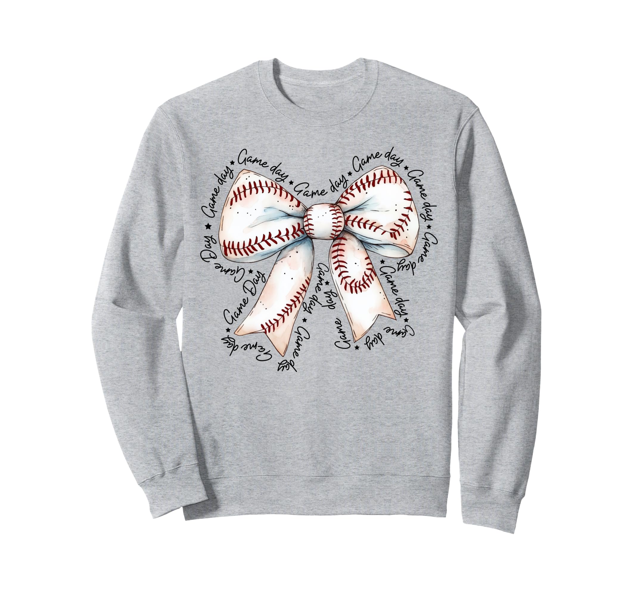Game Day Baseball Bow Coquette Sweatshirt - Unique Graphic for Adults - T-Shirt, Sweatshirt, Hoodie