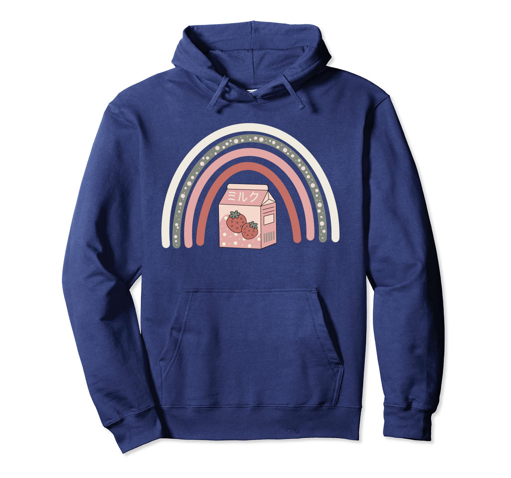 Kawaii Japanese Strawberry Milk And Hoodie - Custom Art Print for Adults - T-Shirt, Sweatshirt, Hoodie