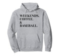 Weekends Coffee And Baseball Mom Hoodie - Trendy Graphic for Adults - T-Shirt, Sweatshirt, Hoodie