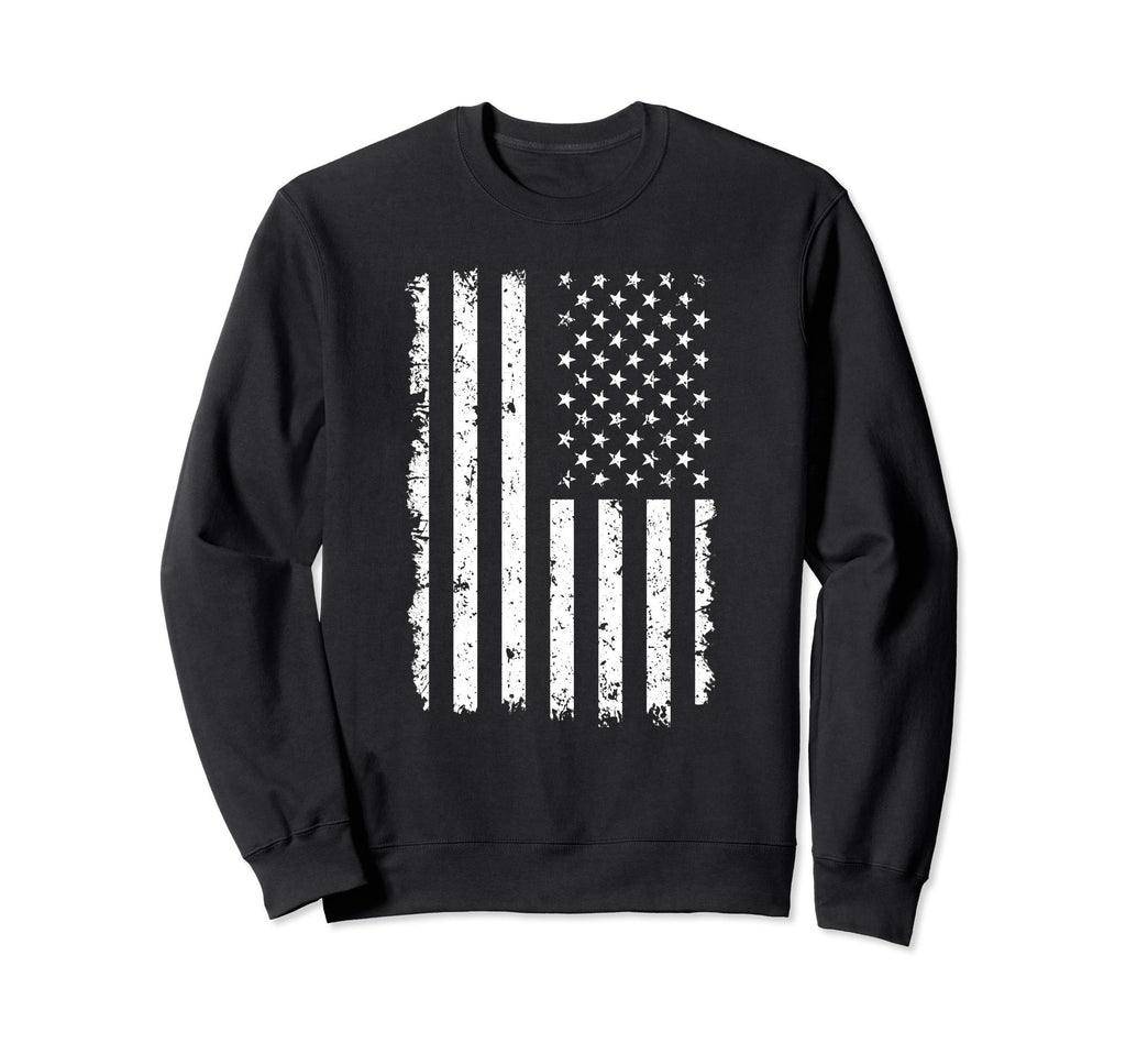 Usa Flag Distressed Gift Sweatshirt - Novelty Apparel Unisex - T-Shirt, Sweatshirt, Hoodie