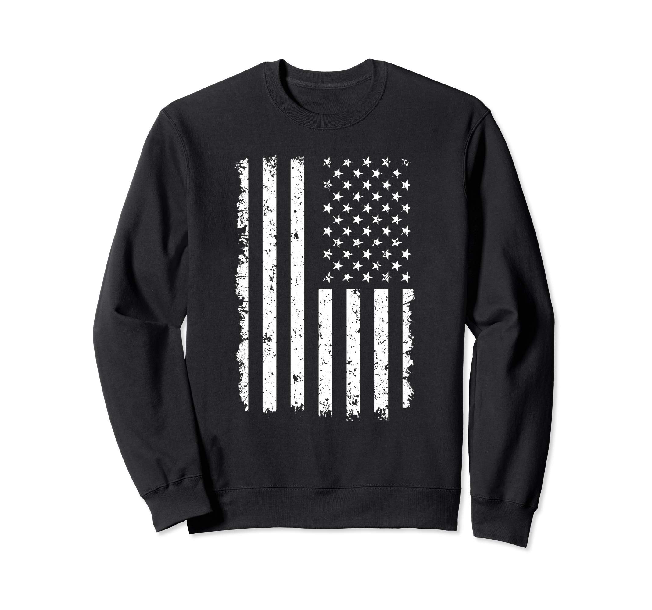 Usa Flag Distressed Gift Sweatshirt - Novelty Apparel Unisex - T-Shirt, Sweatshirt, Hoodie