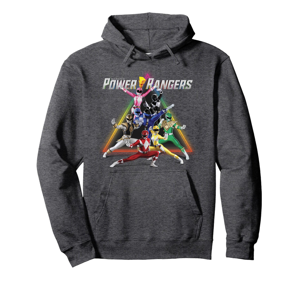 Power Rangers Rainbow Pyramid Action Portrait Hoodie - Graphic Print Unisex - T-Shirt, Sweatshirt, Hoodie