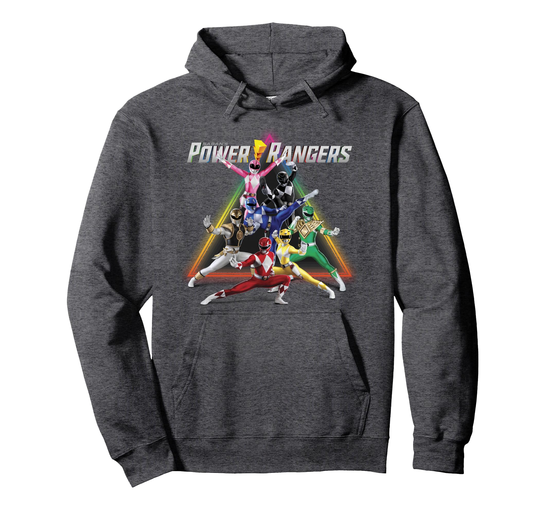 Power Rangers Rainbow Pyramid Action Portrait Hoodie - Graphic Print Unisex - T-Shirt, Sweatshirt, Hoodie
